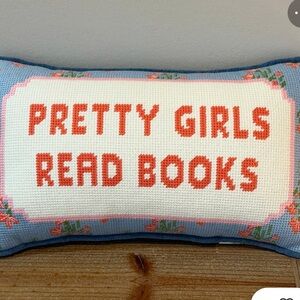 Coquette needlepoint decorative pillow! Vintage vibes !